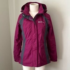 Mountain Warehouse Isodry Windbreaker Burgundy/Grey Sz 4